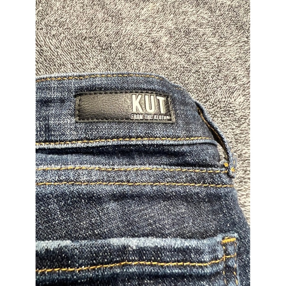 Kut from the Kloth Amy Crop Straight Leg Jeans Dark Wash Size 2 KP0216MA8 - Picture 4 of 12